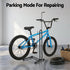 4-in-1 Bike Parking Stand Vertical Floor Storage Rack for 24"-27.5" Bicycles, Adjustable Height Repair Maintenance Stand, Stable Indoor Garage Space Saver with Non-slip Rubber Feet