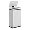 40L Motion Sensor Bin Kitchen Waste Stainless Steel White