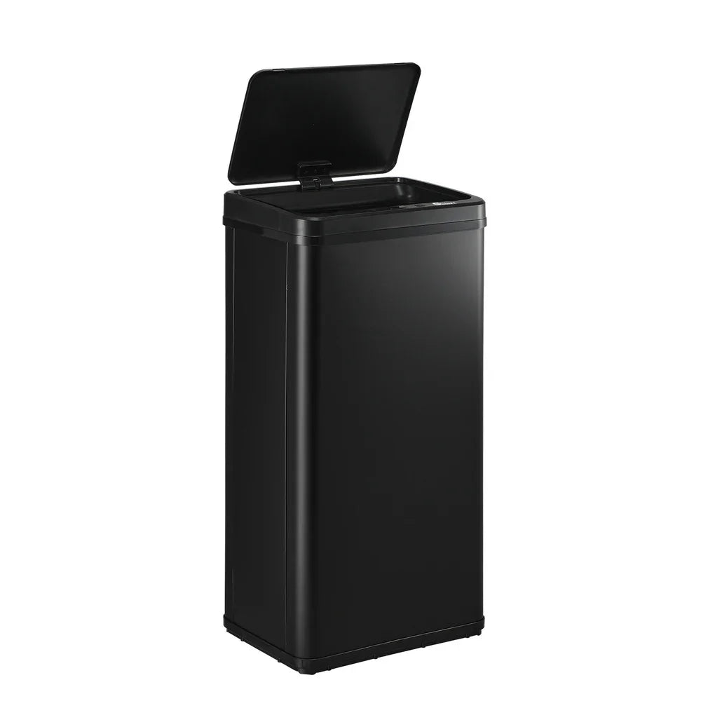 Oikiture 50L Motion Sensor Bin Automatic Rubbish Trash Can Black