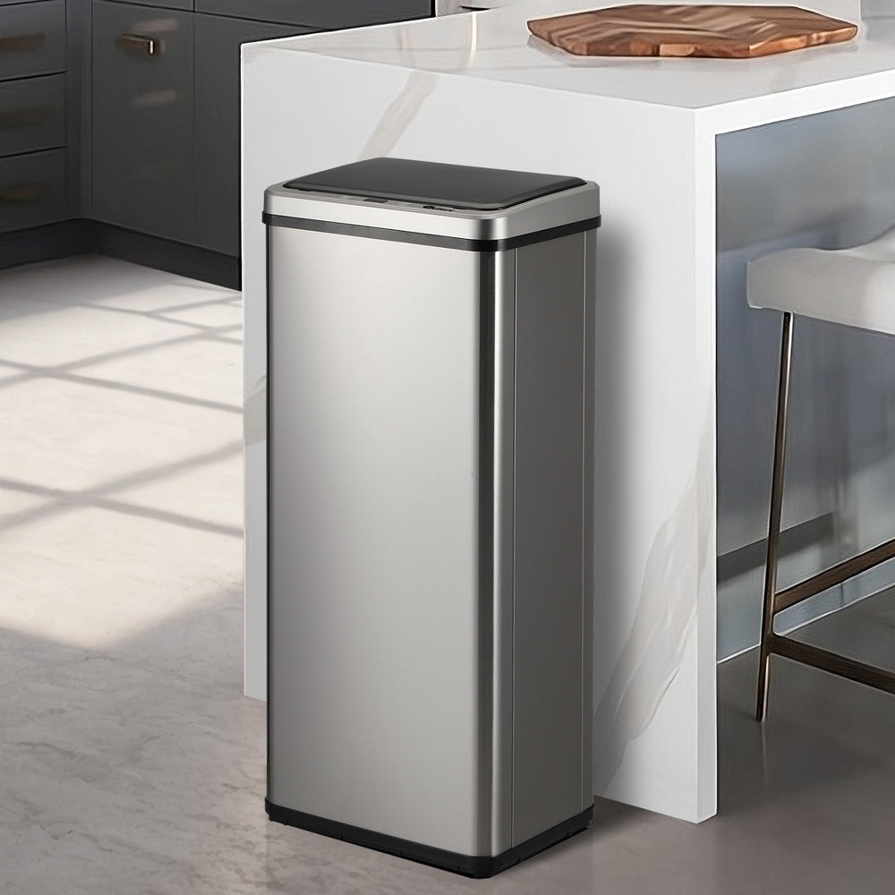 Oikiture Motion Sensor Bin 60L Automatic Silver