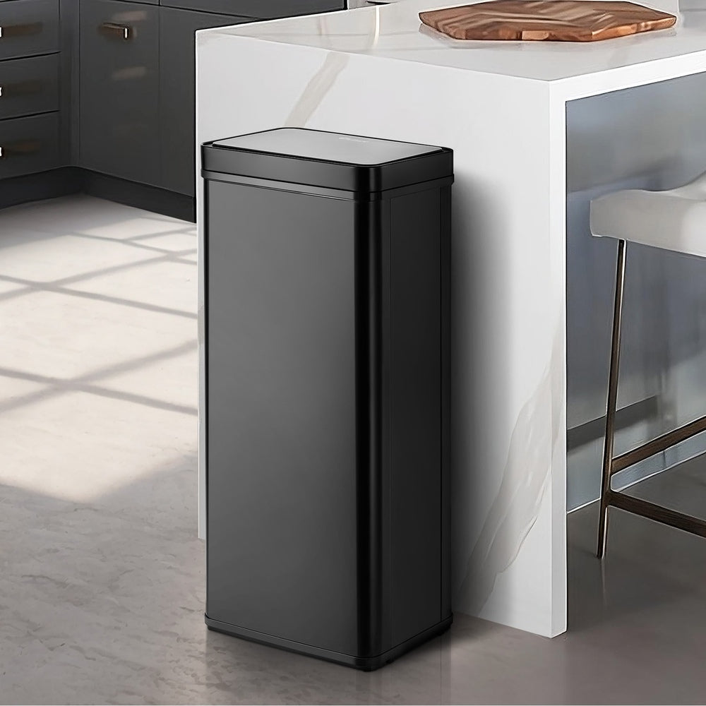 75L Motion Sensor Bin Automatic Rubbish Trash Can Black