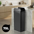75L Motion Sensor Bin Stainless Steel Automatic Black