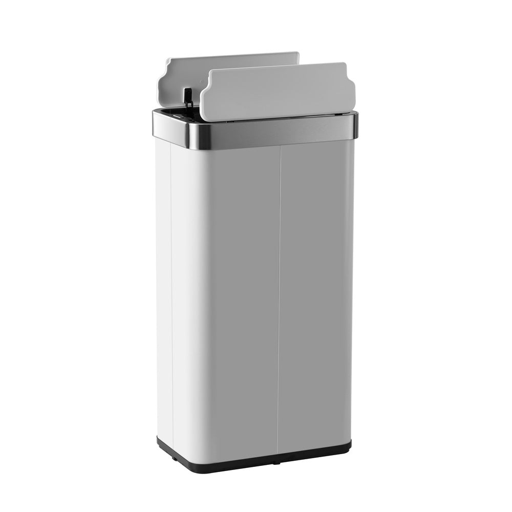 75L Motion Sensor Bin Stainless Steel Automatic White