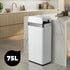 75L Motion Sensor Bin Stainless Steel Automatic White