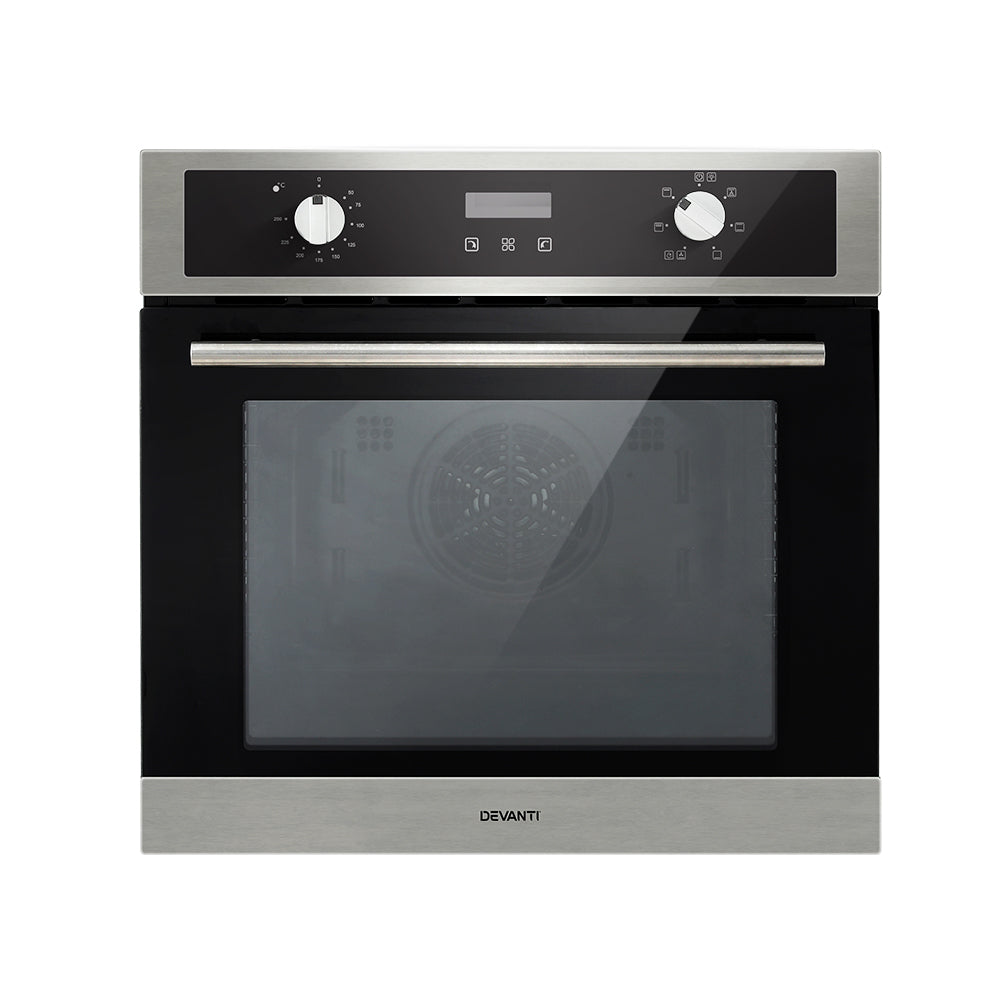 Electric Built In Wall Oven 80L Convection Grill Ovens Stainless Steel