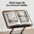 Artiss Book Stand Adjustable Book Holder Foldable Reading Rest Rack with 360 Degree Rotating Base and Page Clip