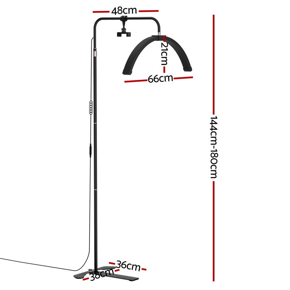 LED Beauty Light Half Moon Lamp Makeup Tattoo Eyelash Extensions Salon