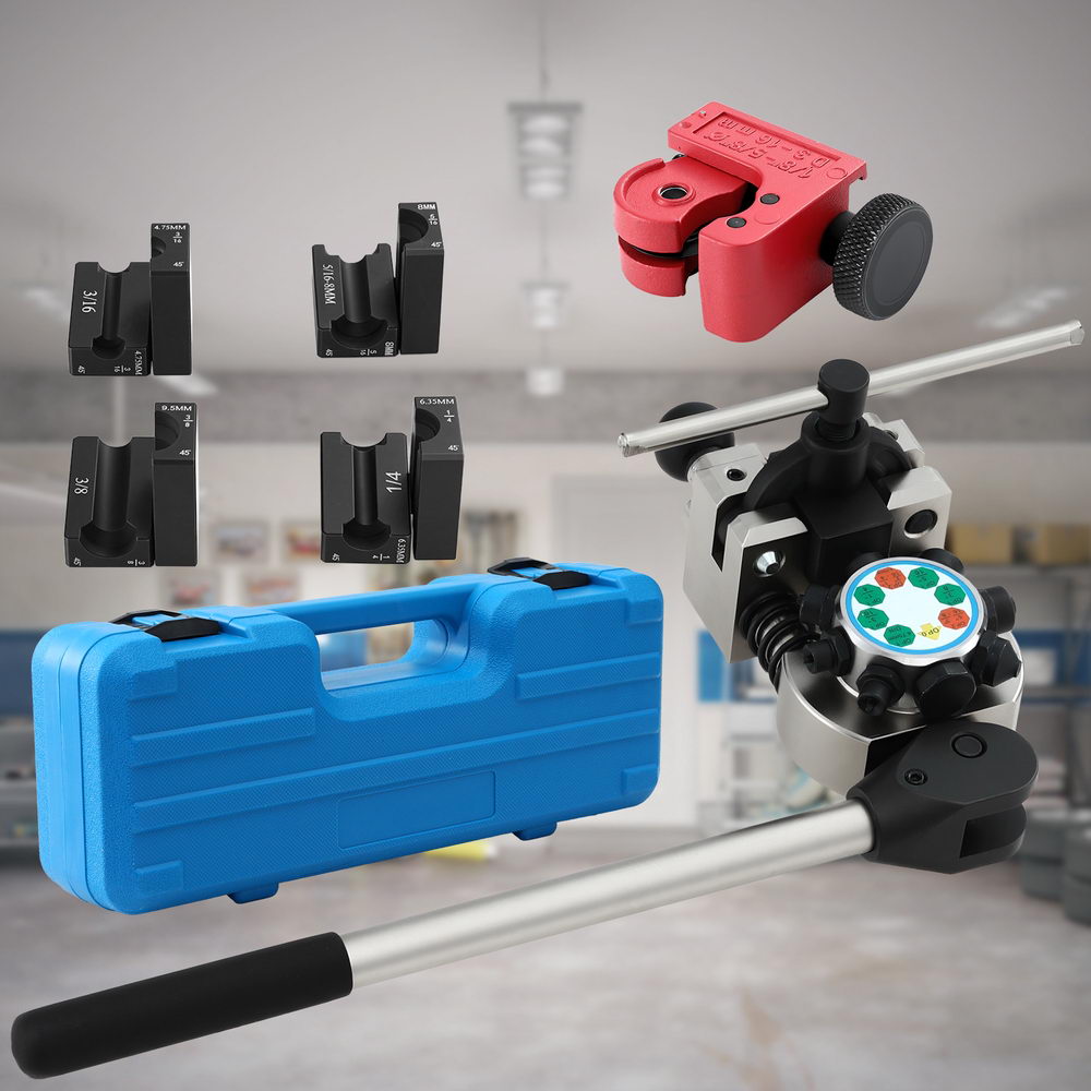 45° Brake Line Flaring Tool Kit for 3/16"-3/8" Tubing with Cutter