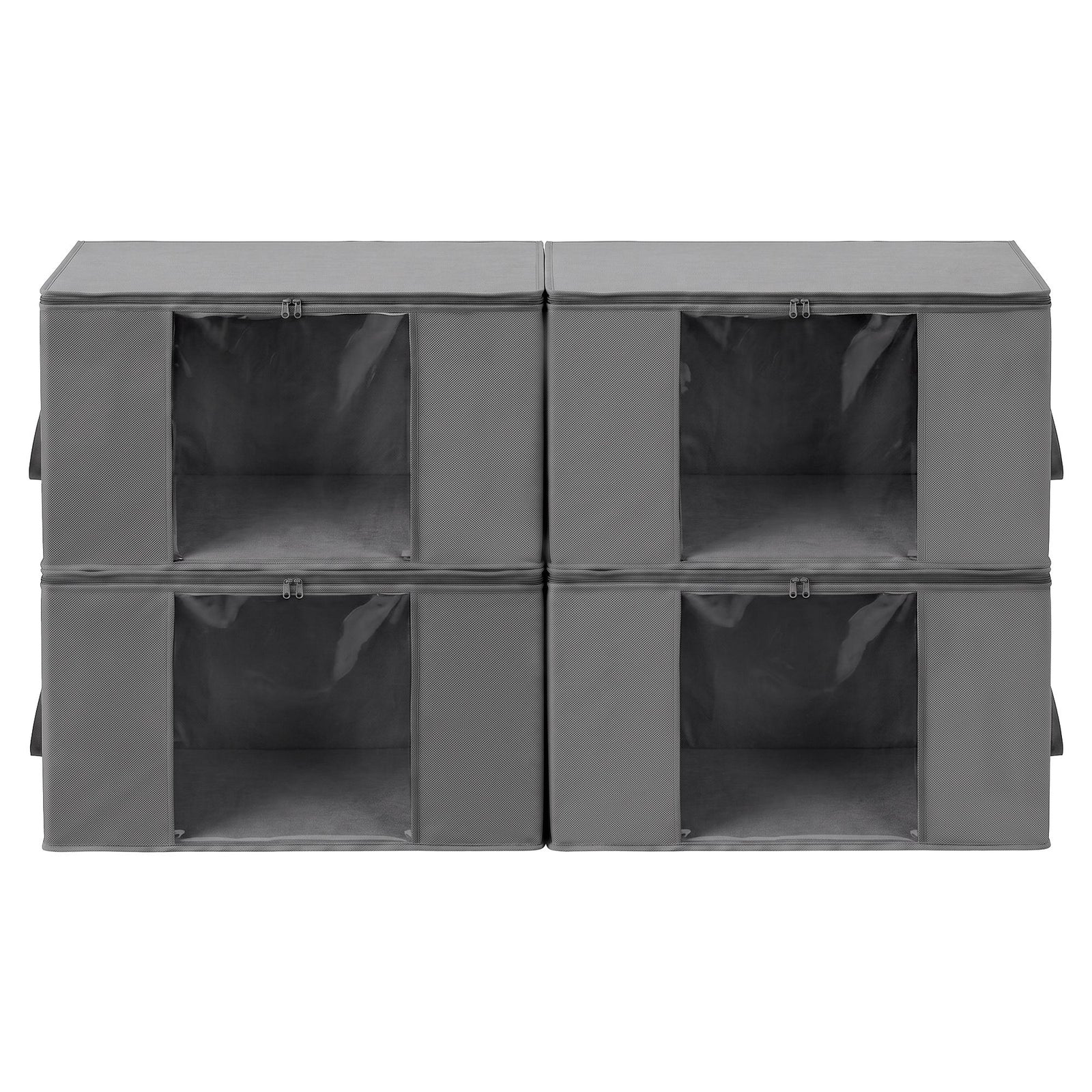 Blanket Storage Bags Box X4 Clothes Quilt Container 84L Organiser Grey