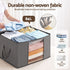 Blanket Storage Bags Box X4 Clothes Quilt Container 84L Organiser Grey