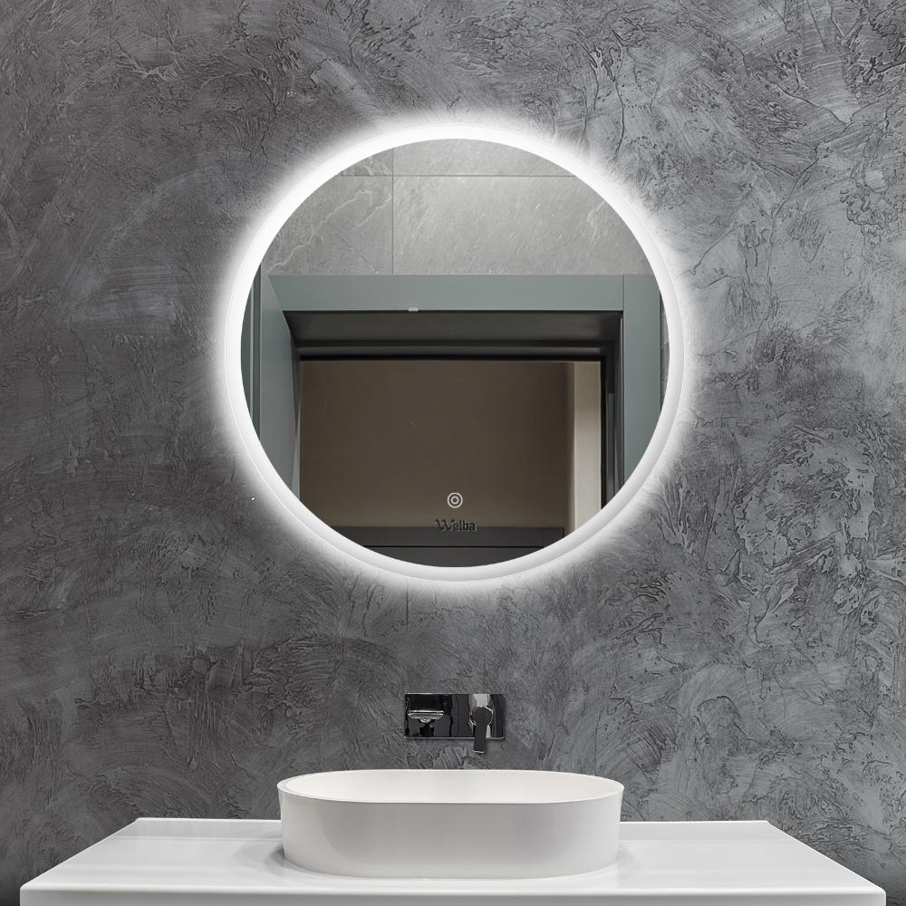 Bathroom LED Mirror 60cm Round Wall Mounted