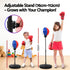 Kids Punching Bag Stand Set Adjustable 76-112cm with Gloves & Pump