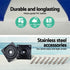 2X Folding Boat Seats with 2X Adjustable Pedestals 55–75cm Marine Swivel Low Back 13cm Padding White Blue