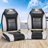 2X Folding Boat Seats Marine Seat Swivel High Back 12cm Padding Black
