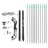 Recurve Bow Set 55lb – Takedown Archery Kit with 12 Arrows, Green
