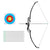 55lbs Bow Arrow Set Recurve Takedown Archery Hunting for Beginner Green