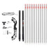 Recurve Bow Set 55lb – Takedown Archery Kit with 12 Arrows, Red