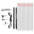 55lbs Bow Arrow Set Recurve Takedown Archery Hunting for Beginner Red