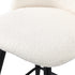 Oikiture 4x Bar Stools Kitchen Counter Stool White Boucle Padded