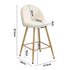 Oikiture 2x Bar Stools Kitchen Counter Stool Boucle Padded Stools