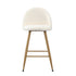 Oikiture 4x Bar Stools Kitchen Counter Stool Boucle Padded Stools