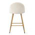Oikiture 4x Bar Stools Kitchen Counter Stool Boucle Padded Stools