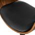 2x Bar Stools Swivel Counter Stool Armrest Leather Black