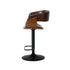 2x Bar Stools Swivel Counter Stool Armrest Leather Brown