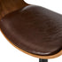 2x Bar Stools Swivel Counter Stool Armrest Leather Brown