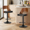 4X Bar Stool Gas Lift Kitchen Swivel Chair Leather LUKA