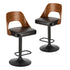 4X Bar Stool Gas Lift Kitchen Swivel Chair Leather LUKA