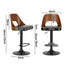 4X Bar Stool Gas Lift Kitchen Swivel Chair Leather LUKA