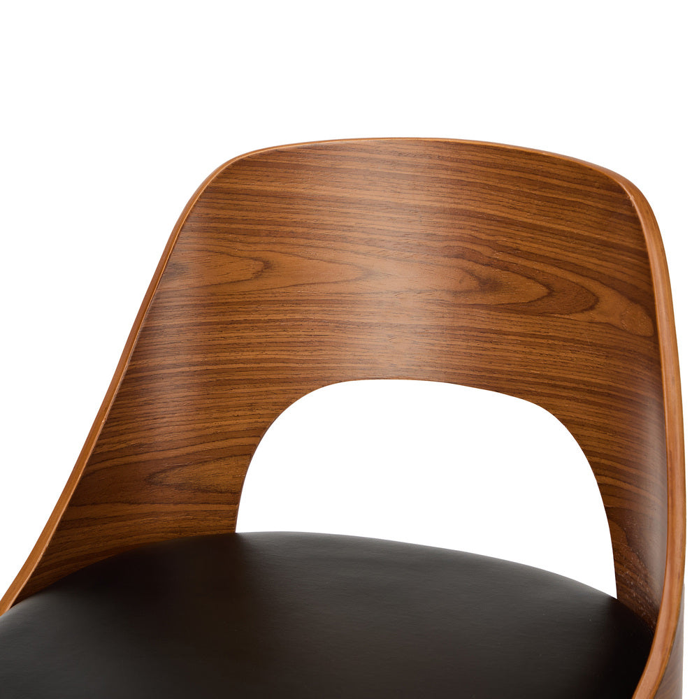 4X Bar Stool Gas Lift Kitchen Swivel Chair Leather LUKA