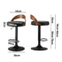Bar Stools Gas Lift Swivel Padded Seat x2