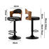 Bar Stools Swivel Gas Lift Metal Leather x2