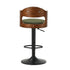 2x Bar Stools Kitchen Bar Chairs Gas Lift Stools Green Boucle