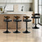 4x Bar Stools with Gas Lift Swivel Black