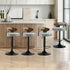 4x Bar Stools with Gas Lift Swivel Grey