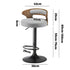 4x Bar Stools with Gas Lift Swivel Grey