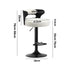 Oikiture 4x Bar Stools Gas Lift Swivel Chairs Wooden Boucle White