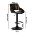 2x Bar Stools Kitchen Dining Chairs Swivel Leather Black