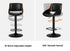 2x Bar Stools Kitchen Dining Chairs Swivel Leather Black