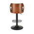 2x Bar Stools Swivel Kitchen Bar Stools Leather Black