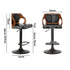 4x Bar Stools Swivel Bar Chairs Gas Lift Leather Black