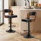 2X Bar Stools Kitchen Gas Lift Swivel Chairs Wooden Barstool