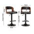 2X Bar Stool Gas Lift Kitchen Swivel Chair Leather LUKA