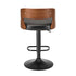 2X Bar Stools Kitchen Gas Lift Swivel Chairs Wooden Barstool