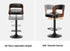 2X Bar Stool Gas Lift Kitchen Swivel Chair Leather LUKA