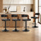 4X Bar Stools Kitchen Gas Lift Swivel Chairs Wooden Barstool