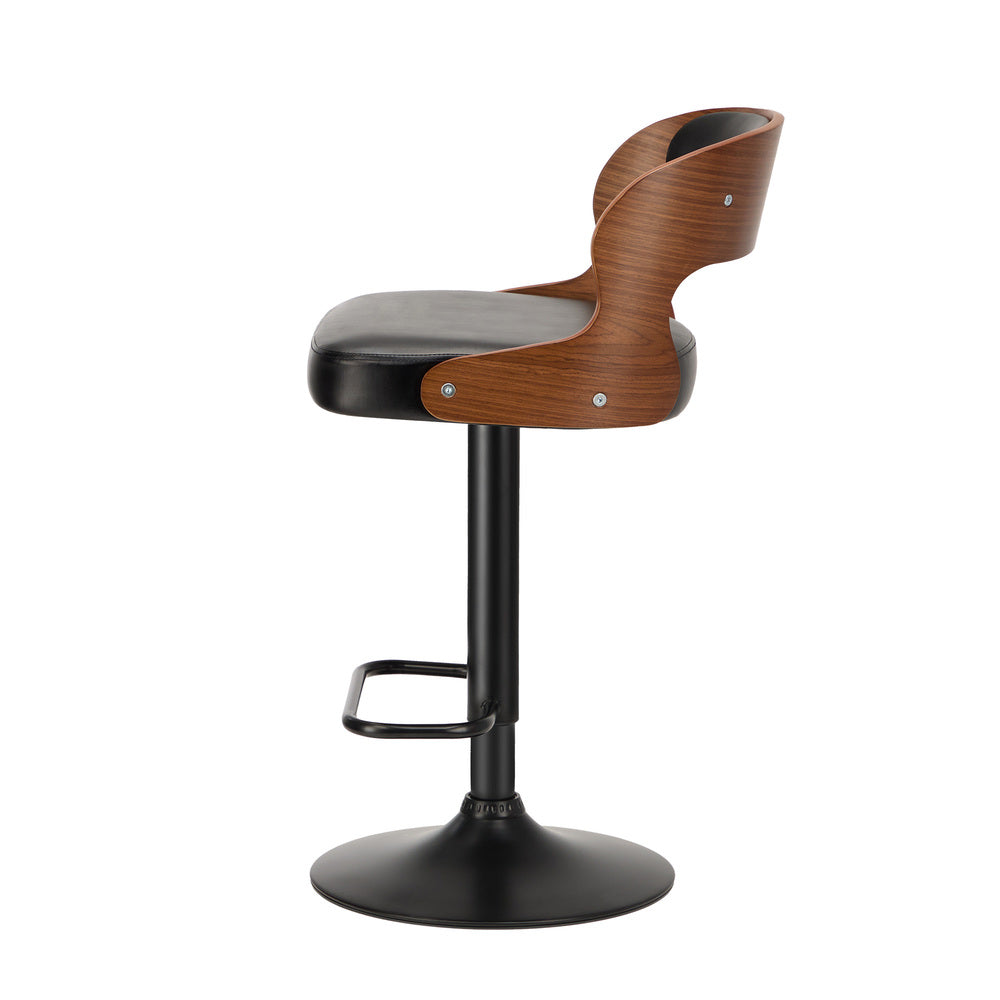 4X Bar Stools Kitchen Gas Lift Swivel Chairs Wooden Barstool